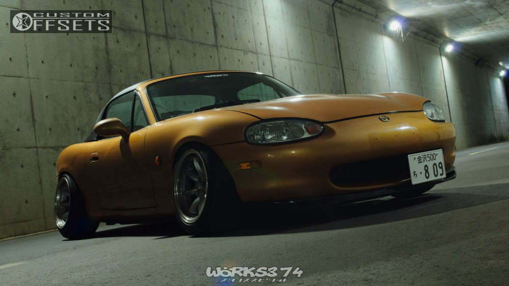1999 Mazda MX-5 Miata with 15x8 -10 Performance Wheels Superlite and