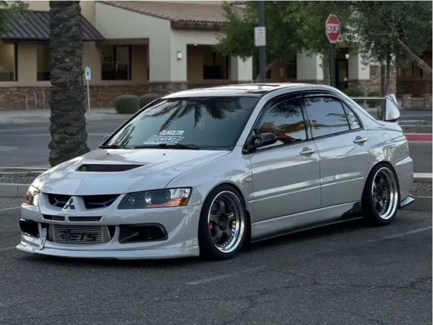 2003 Mitsubishi Lancer with 18x9.5 24 Work Meister S1 3p and