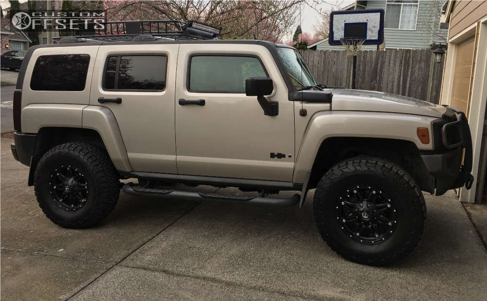 2006 Hummer H3 with 17x9 1 Fuel Hostage and 35/12.5R17 BFGoodrich All ...