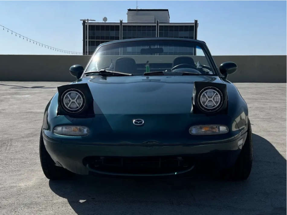 1996 Mazda Miata with 15x8 20 Whistler Kr7 and 195/50R15 Falken
