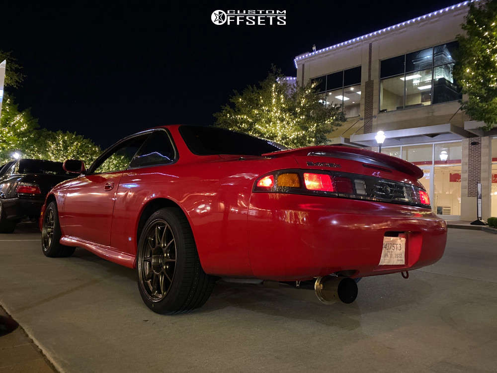1998 Nissan 240SX with 17x9 25 Konig Dekagram and 235/40R17 Toyo Tires
