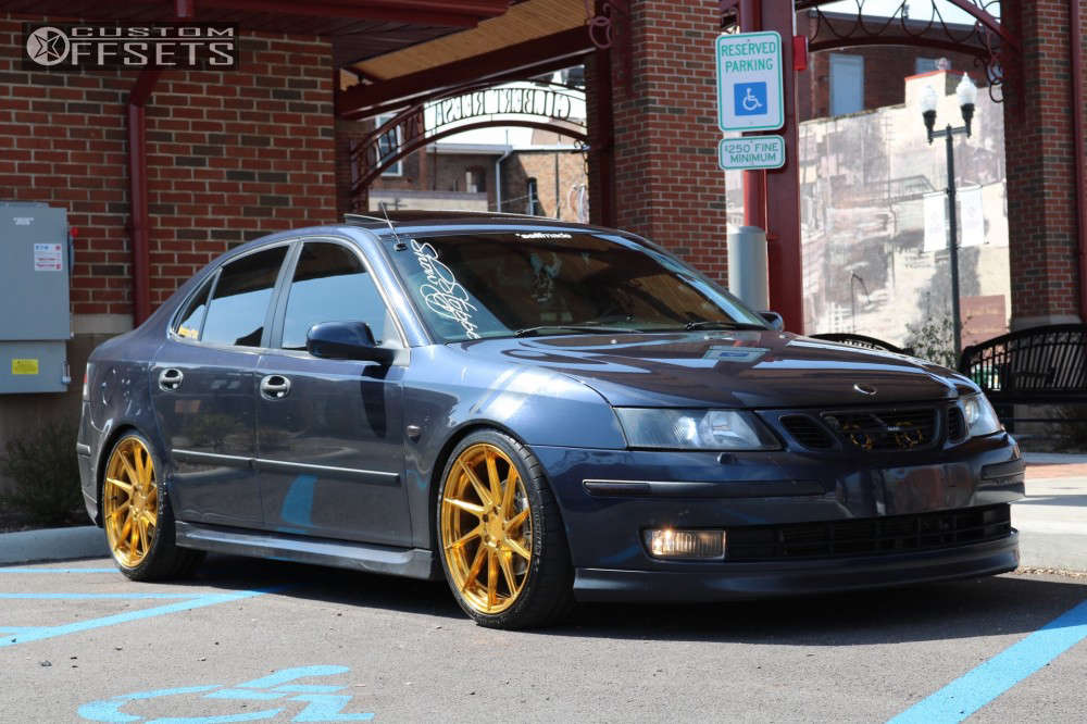 2004 Saab 9-3 with 19x9.5 35 Avant Garde M621 and 255/35R19 Michelin ...