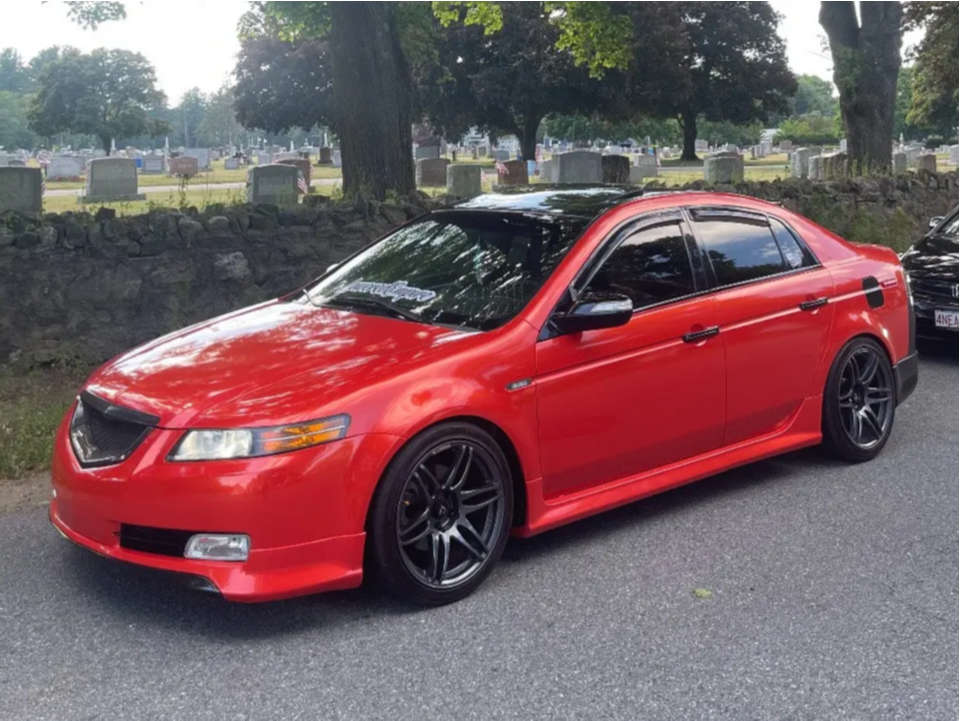 2006 Acura TL with 18x8.5 22 Cosmis Racing Mrii and 235