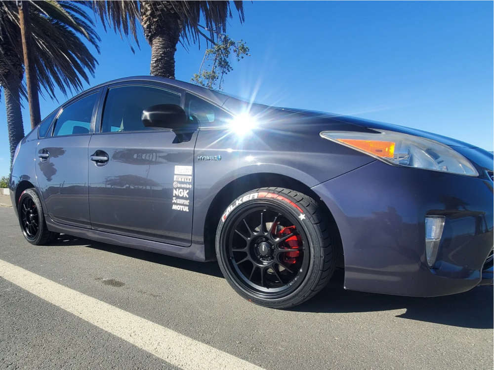 2014 Toyota Prius with 17x8 40 Konig Hypergram and 215/40R17