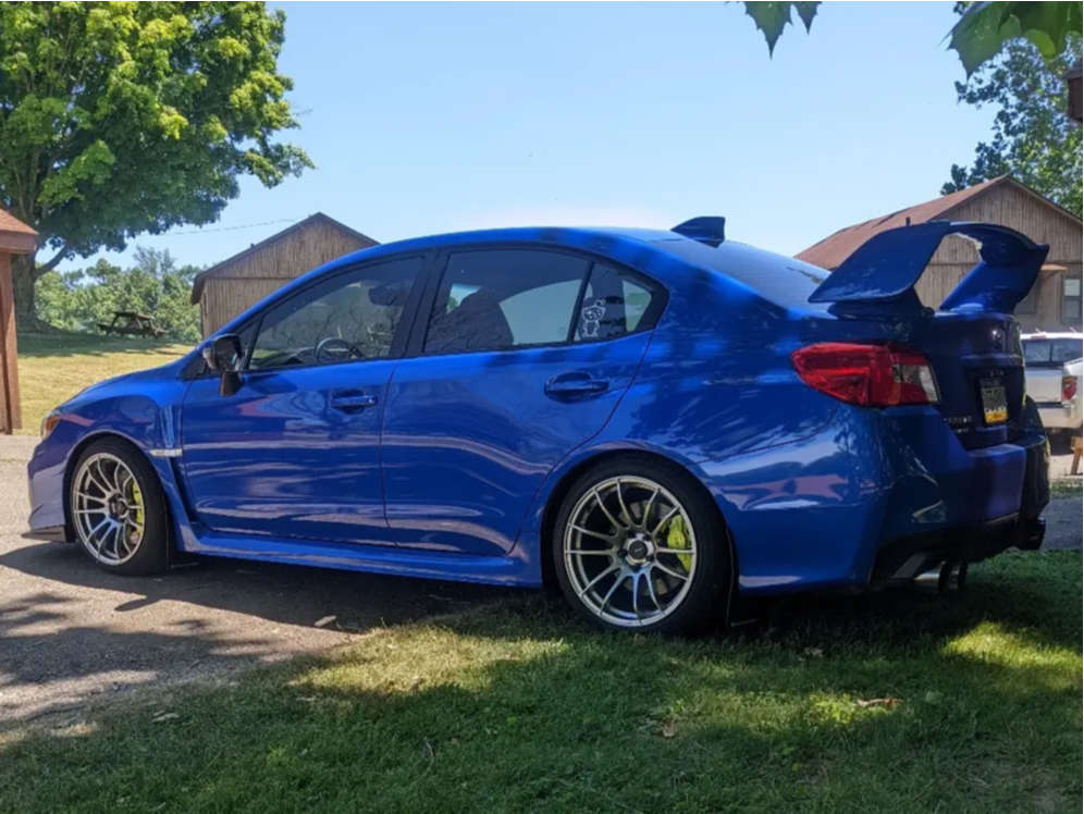 2020 Subaru WRX STI with 18x9.5 38 AVID1 Av20 and 235/40R18