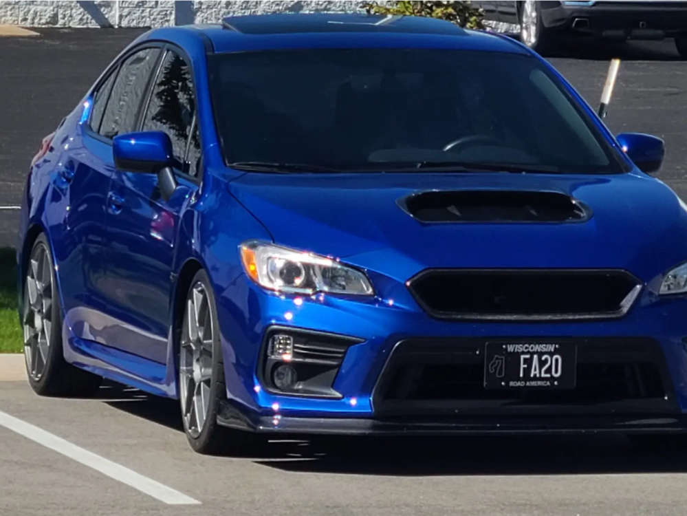 2018 Subaru WRX with 19x8 45 Monte Titano MT8 and 235/35R19 Dunlop