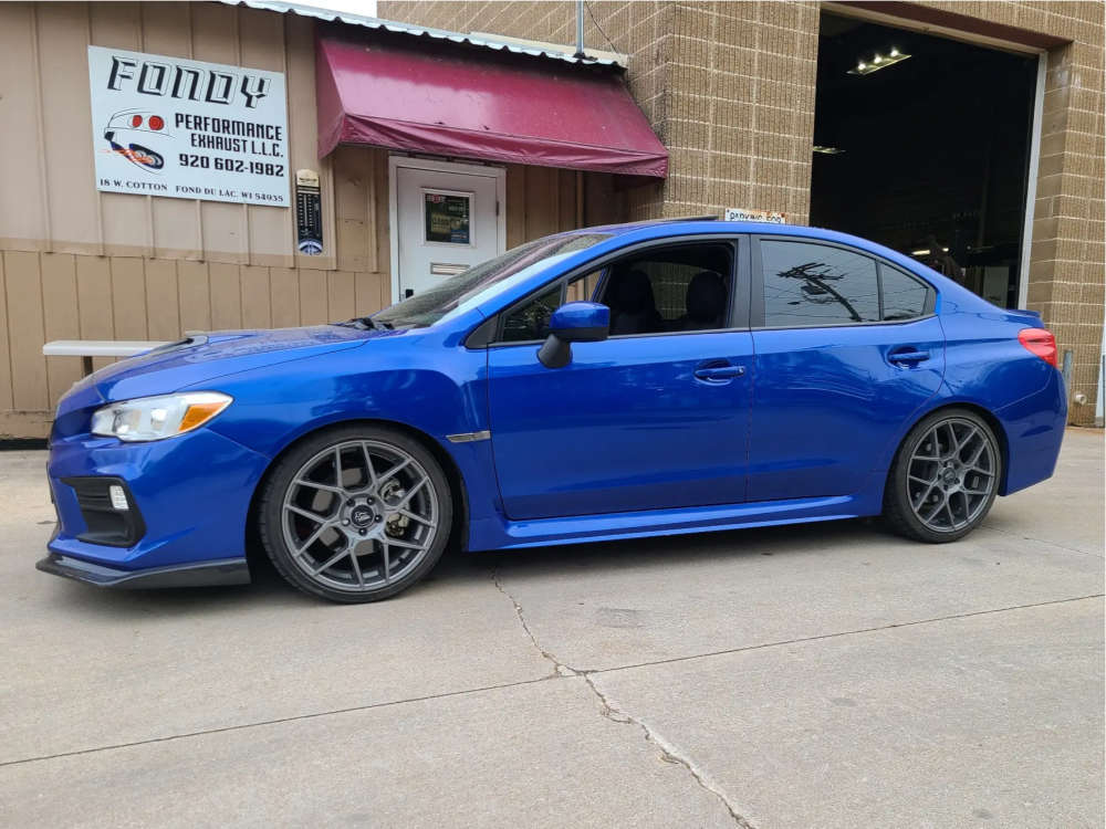 2018 Subaru WRX with 19x8 45 Monte Titano MT8 and 235/35R19 Dunlop