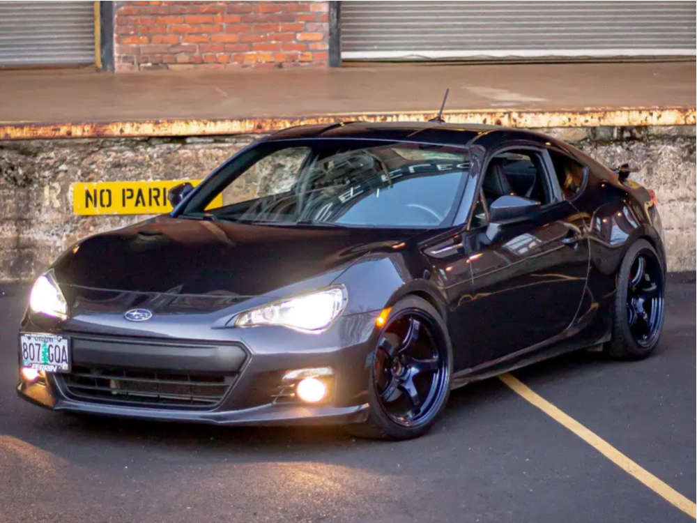 2014 Subaru BRZ with 18x9.5 38 Gram Lights 57cr and 255/35R18
