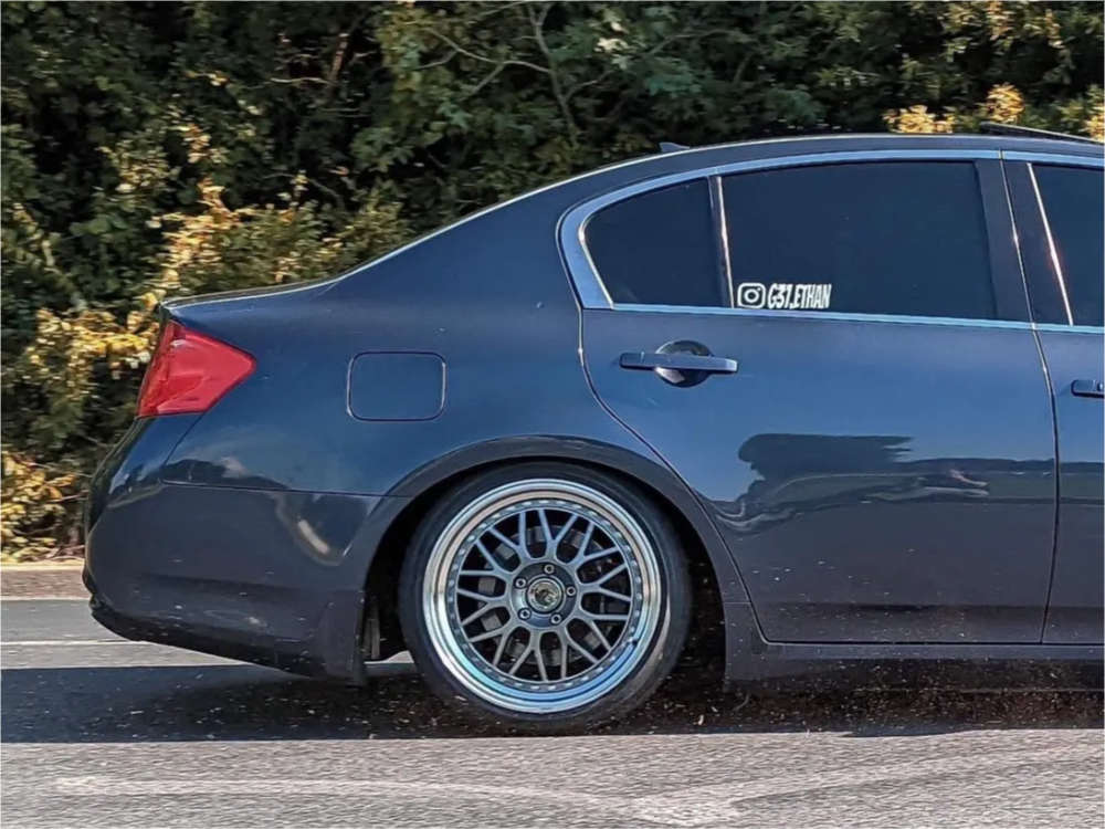 G37 Rear Spring Bucket 2013 INFINITI G37 with 18x8.5 34 Aodhan Ah02 and 225/35R18 Radar Dimax ...