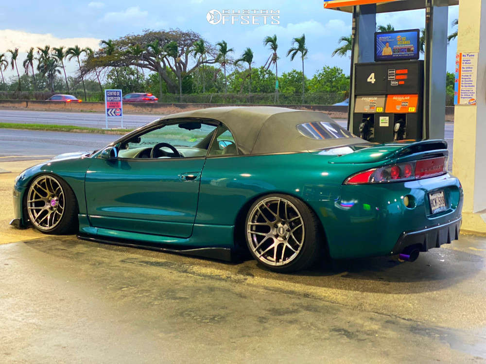 1997 Mitsubishi Eclipse with 18x10.5 22 ESR Rf1 and 225/40R18 Land