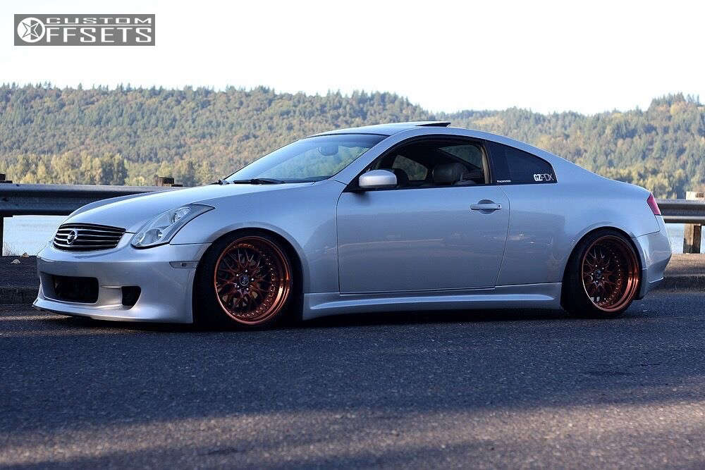 2006 INFINITI G35 with 19x10 0 Work Rezax II and 225/35R19