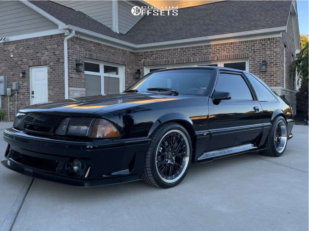 1987 Ford Mustang with 18x8.5 30 ESR CS11 and 255/35R18