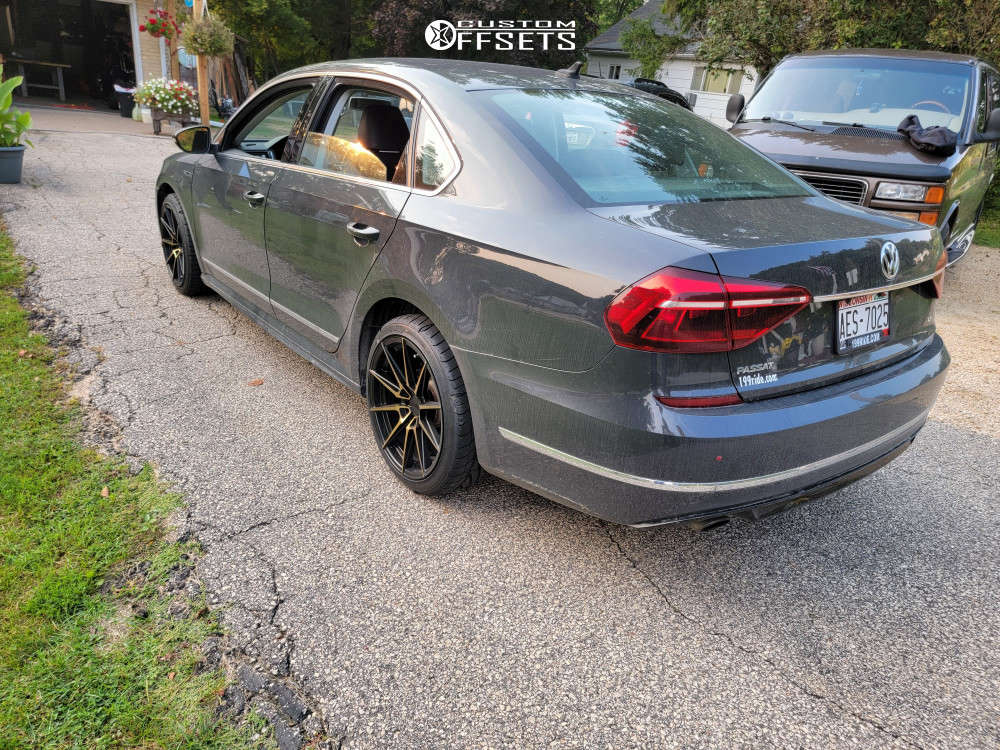 2017 Volkswagen Passat with 18x8.5 35 XXR 567 and 225/40R18 Nitto