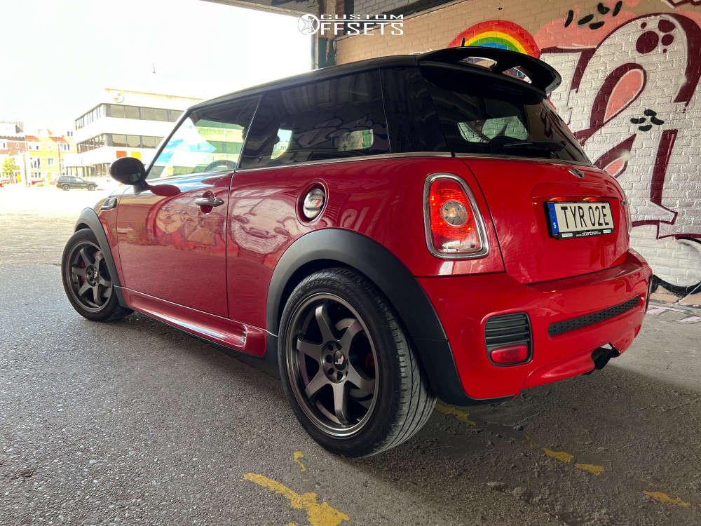 2009 Mini Cooper with 17x8 35 Japan Racing Jr3 and 225/45R17 Pirelli ...