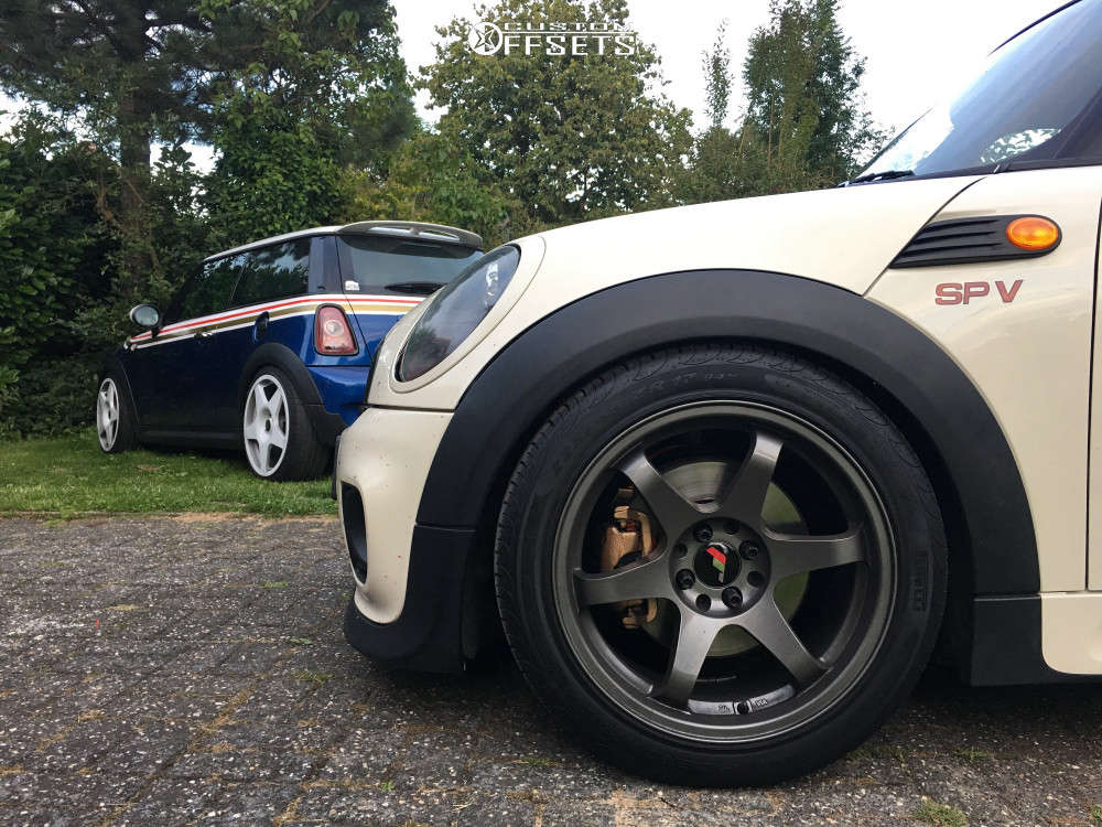 2007 Mini Cooper with 17x8 35 Japan Racing Jr3 and 225/45R17