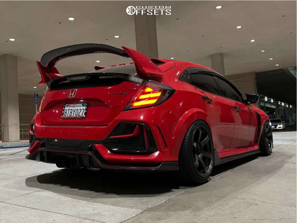 2018 Honda Civic with 18x10.5 24 Volk Te37 Saga S-plus and