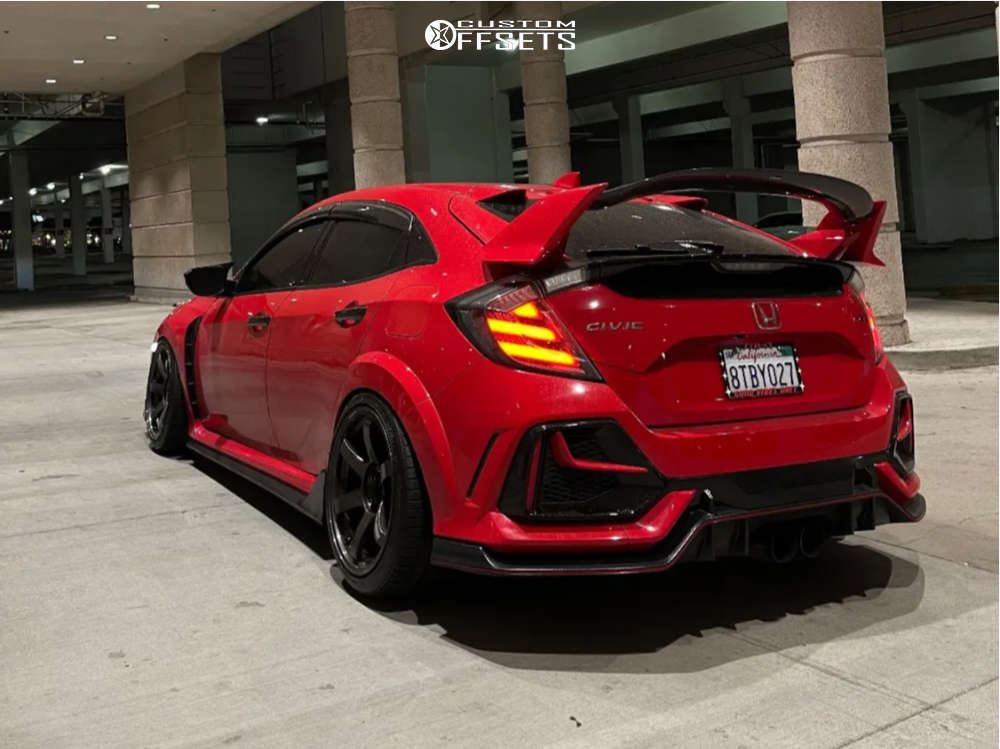 2018 Honda Civic with 18x10.5 24 Volk Te37 Saga S-plus and