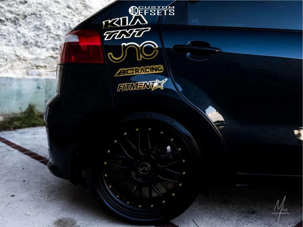2015 Kia Rio with 18x8 34 JNC Jnc005 and 205/40R18 Michelin Pilot Sport ...