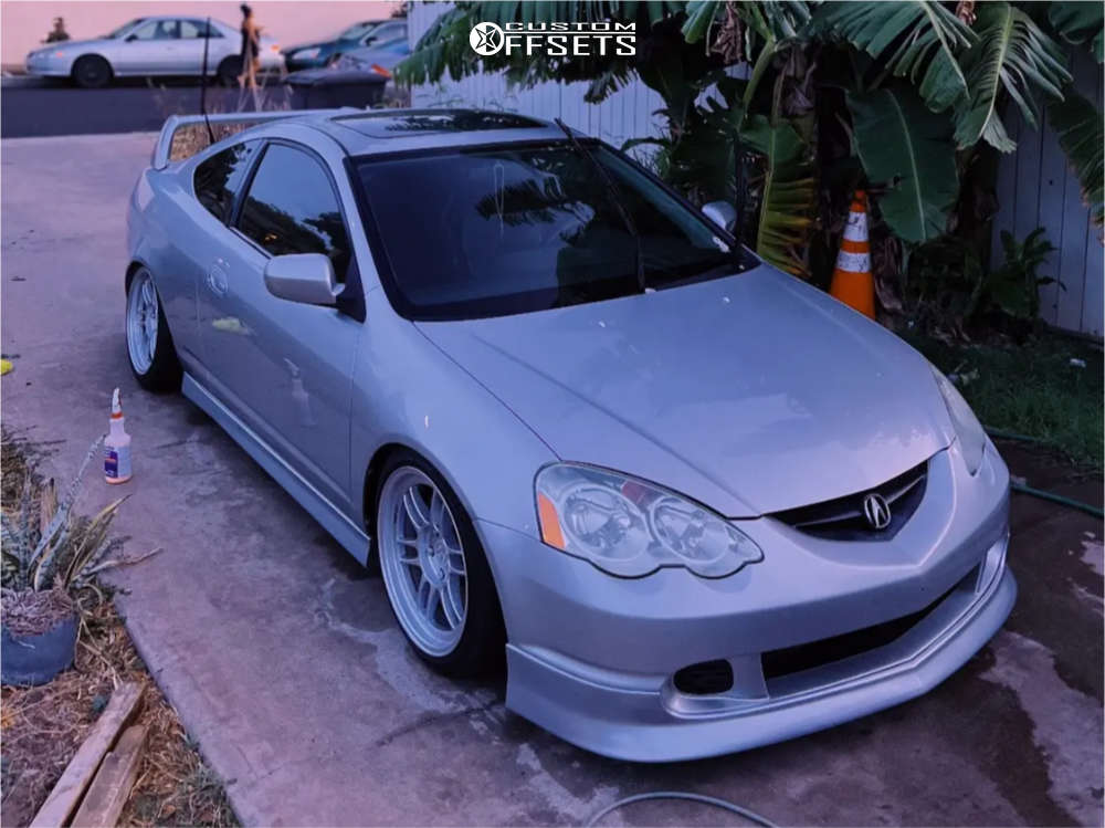 2004 Acura RSX with 17x9 35 Enkei Rpf1 and 215/45R17 Federal 595 Rs-r ...