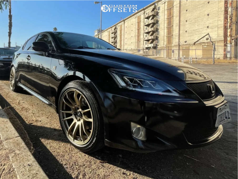 2007 Lexus IS250 with 18x9.5 38 AVID1 Av20 and 245/40R18 Delinte D7 ...