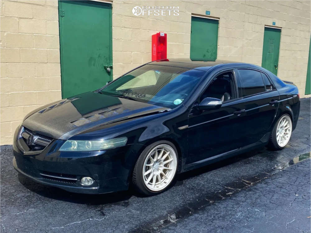 2008 Acura TL with 18x9.5 27 Enkei Nt03m and 225/40R18 Michelin