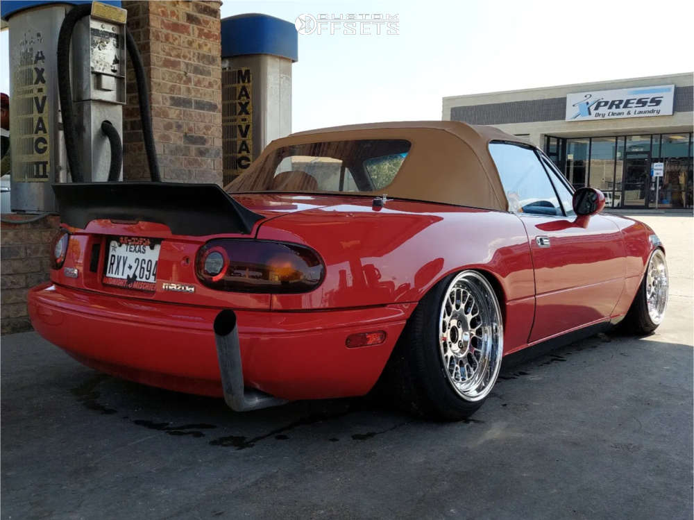 1996 Mazda Miata with 16x9 15 Whistler Sk1 and 195/45R16 Waterfall