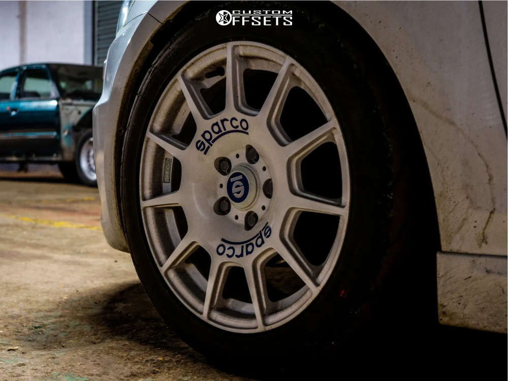 2014 Suzuki Swift Sport with 17x7.5 45 Sparco Terra and 215/45R17