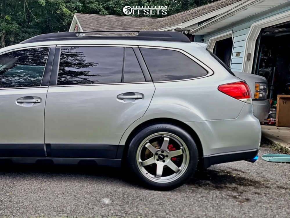 2013 Subaru Outback with 18x8.5 35 AVID1 Av6 and 235/50R18 Continental ...