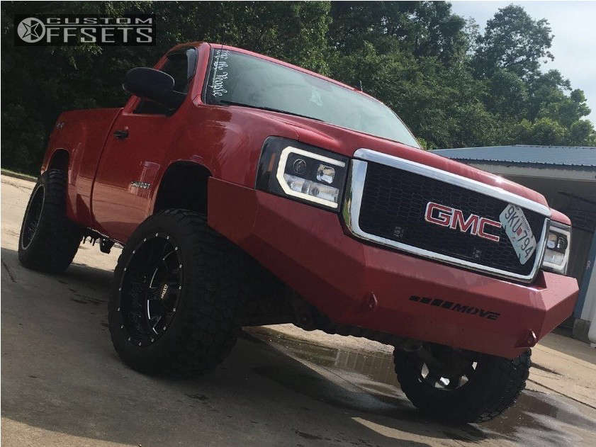 2008 GMC Sierra 1500 Wheel Offset Aggressive > 1" Outside Fender Suspension Lift 3" 240984