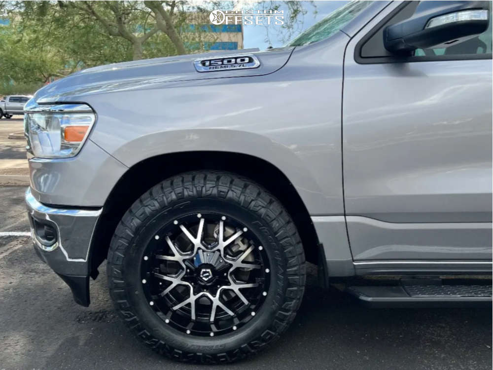 2019 Ram 1500 with 20x9 0 TIS 549MB and 295/60R20 Nitto Ridge Grappler ...