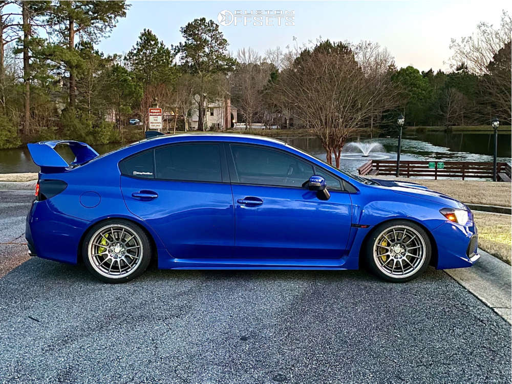 2019 Subaru WRX STI with 18x9.5 40 Enkei Nt03m and 255/35R18 Falken ...