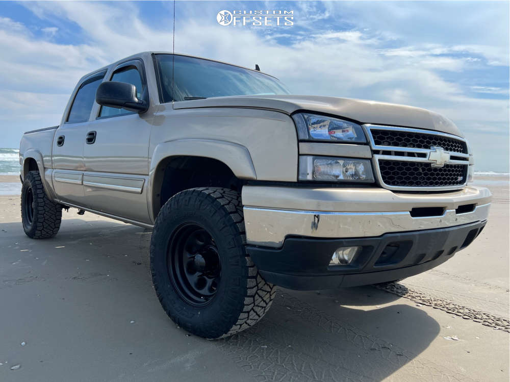 2006 Chevrolet Silverado 1500 with 17x9 -12 Black Rock Type 8 and 305 ...