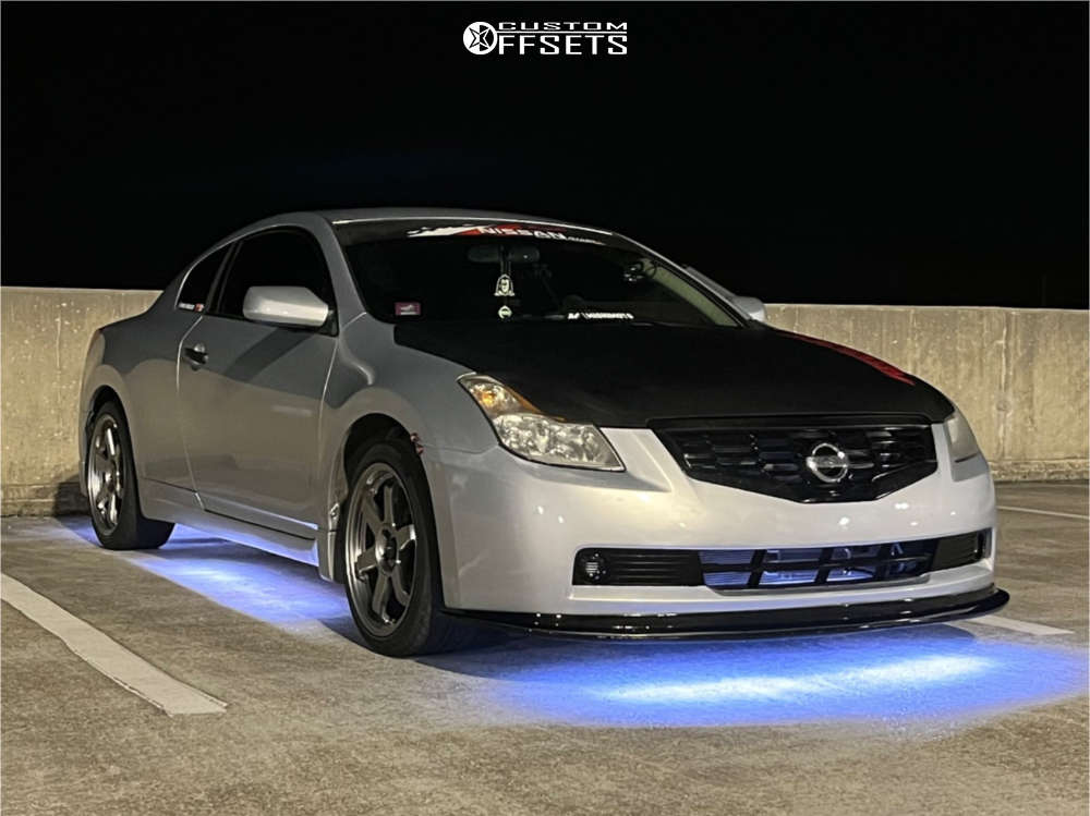 2008 Nissan Altima with 18x8 35 AVID1 Av6 and 225/40R18 Vercelli Strada ...
