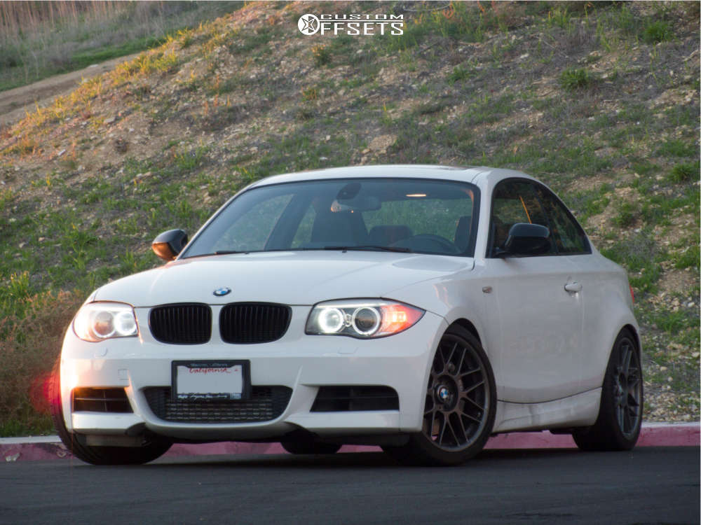 2013 BMW 135is with 18x8.5 45 Apex Arc8 and 245/35R18 Michelin Pilot Sport 4 S and Coilovers