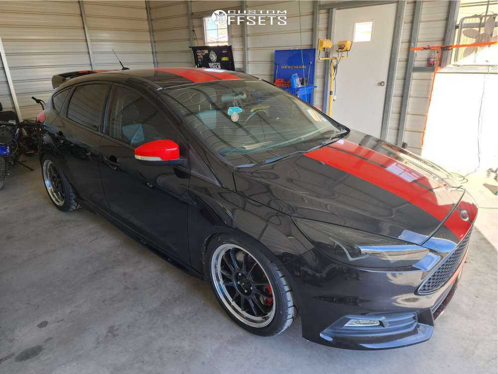 2016 Ford Focus with 18x8.5 43 Konig Hypergram and 235/40R18 Kenda