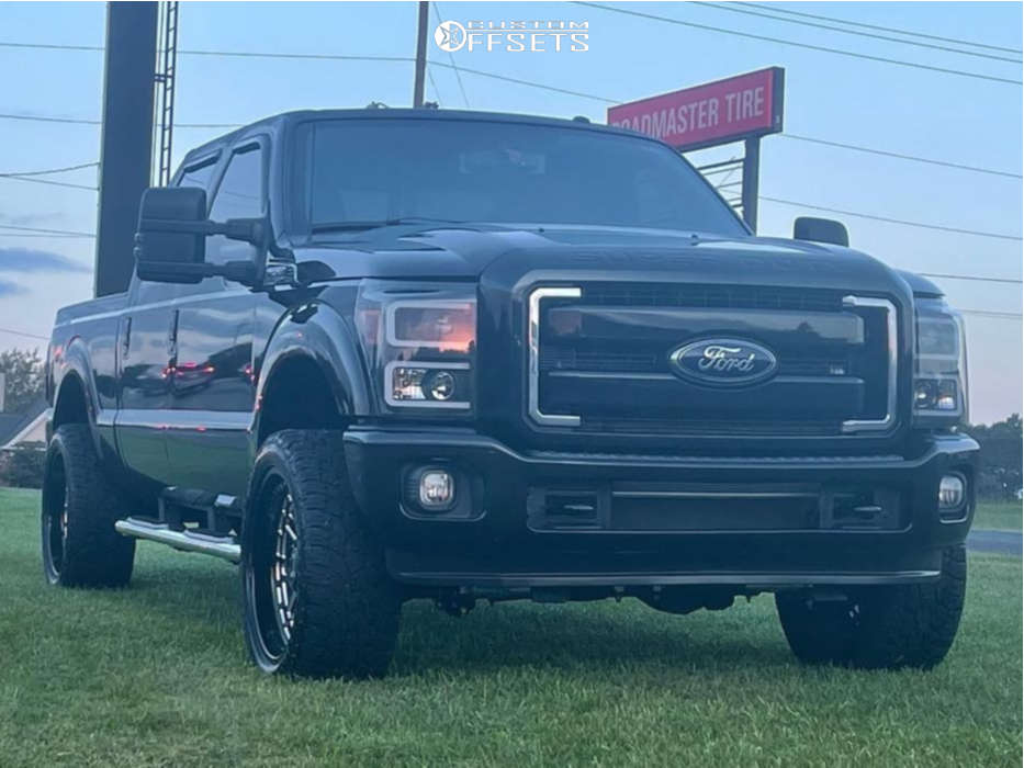 2012 Ford F250 Super Duty with 22x10 25 Hostile Reaper and 33/12.5R22