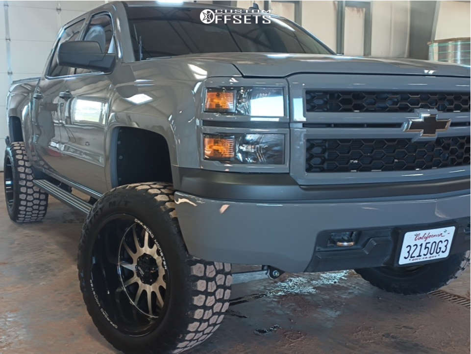 2014 Chevrolet Silverado 1500 with 22x12 44 Off Road Monster M17 and