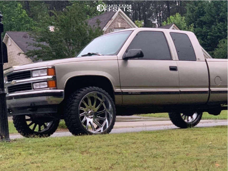 1999 Chevrolet K1500 with 24x12 -44 Hardcore Offroad Hc15 and 33/12 ...