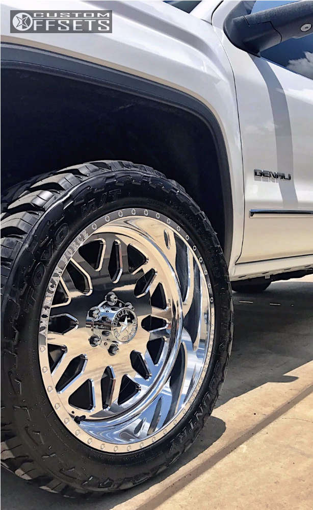 2017 GMC Sierra 1500 with 22x10 25 American Force Trax Ss and 33/12