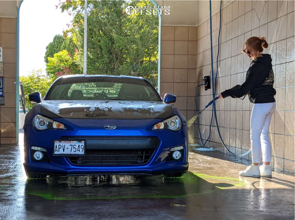2015 Subaru BRZ with 17x7.5 45 BBS Sr and 215/45R17 Goodyear Assurance