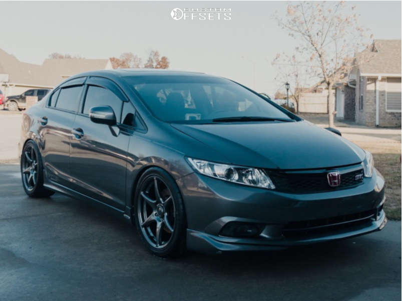2012 Honda Civic with 18x8.5 35 Kansei Tandem and 245/40R18 Kenda
