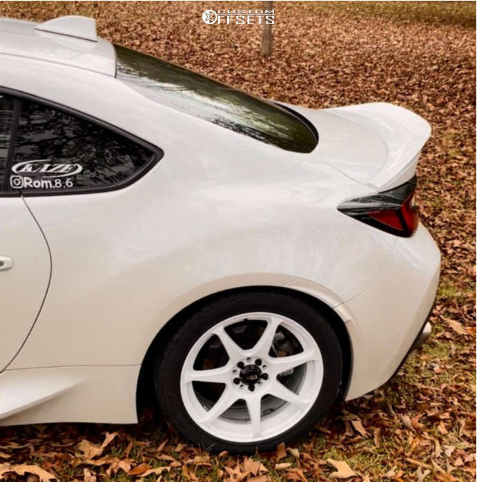 White Rims Gr86 2022 Toyota GR86 with 17x8 43 Motegi Mr154 and 245/40R17 Kumho Ecsta ...