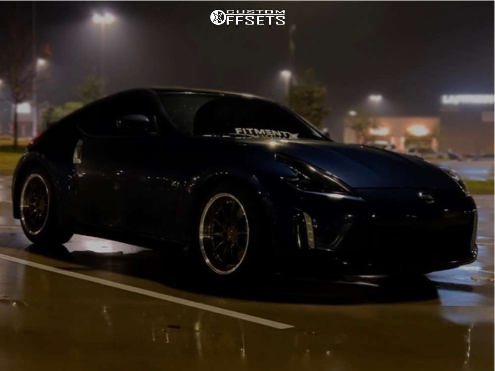 2015 Nissan 370Z with 18x9.5 22 Aodhan Ds07 and 235/55R18 Yokohama AVID ...
