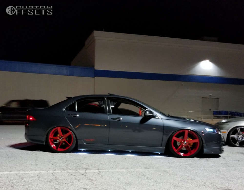 2005 Acura TSX with 20x9 35 STR 607 and 225/35R20 Lionhart All Season ...