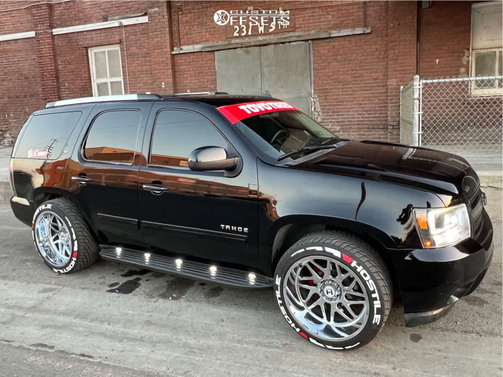2012 Chevrolet Tahoe with 22x12 -44 Hostile Sprocket and 305/40R22 Toyo ...
