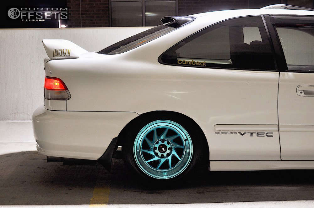2000 Honda Civic with 15x8 25 F1R F07 and 195/45R15 Kumho Ecsta and