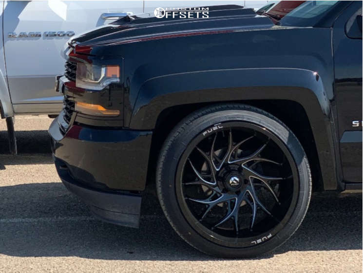2018 Chevrolet Silverado 1500 with 24x12 -44 Fuel Runner and 295
