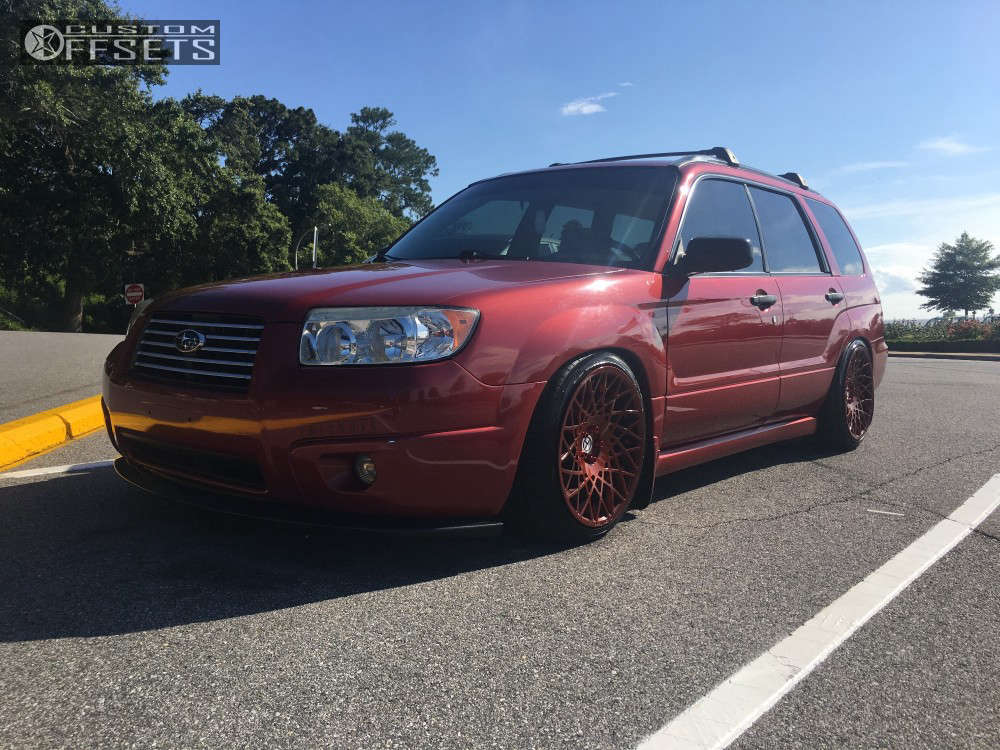 2006 Subaru Forester with 18x9.5 34 Art In Motion Ma1 and 225/40R18