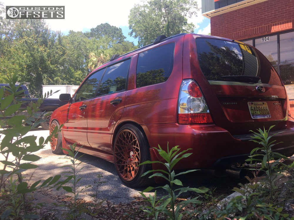 2006 Subaru Forester with 18x9.5 34 Art In Motion Ma1 and 225/40R18
