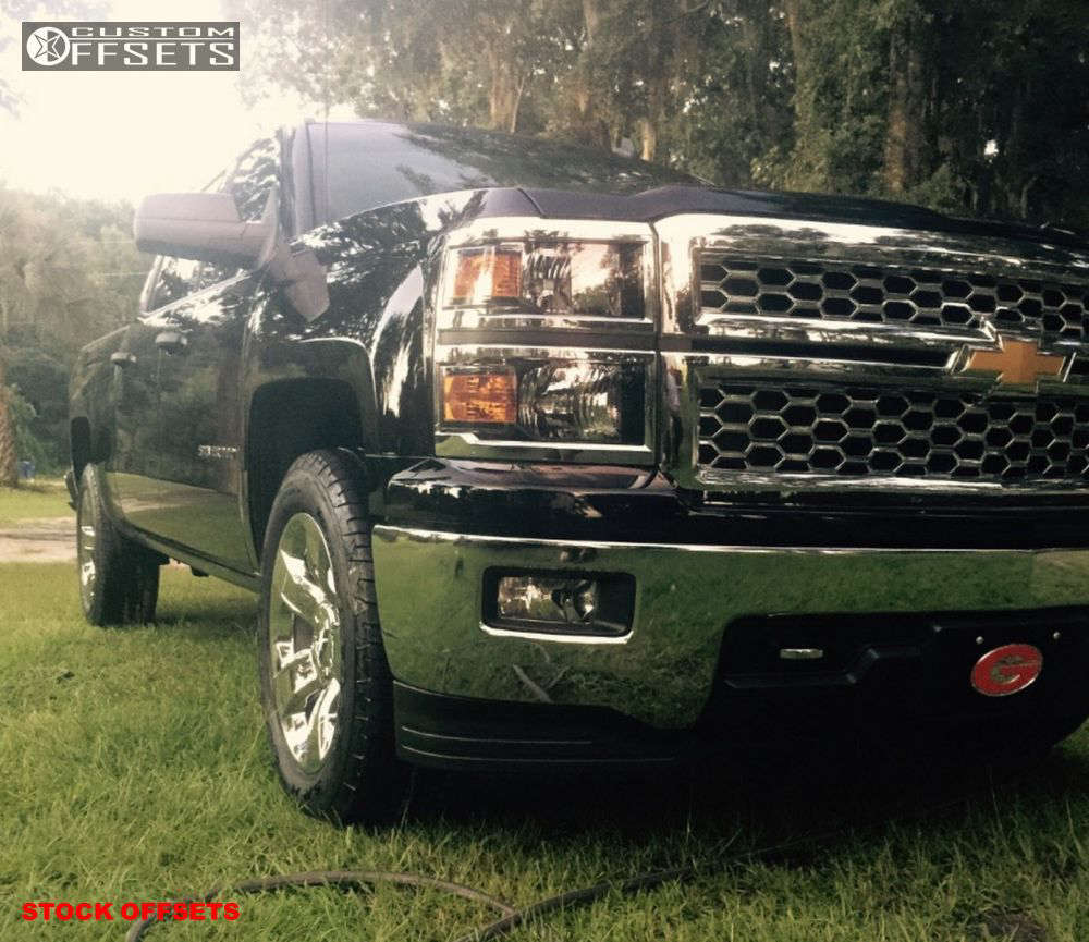 2014 Chevrolet Silverado 1500 with 20x8.5 31 OEM Wheels Spaced Out ...